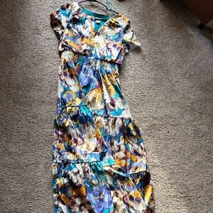 Nicole Miller Vibrant Floral Maxi Dress